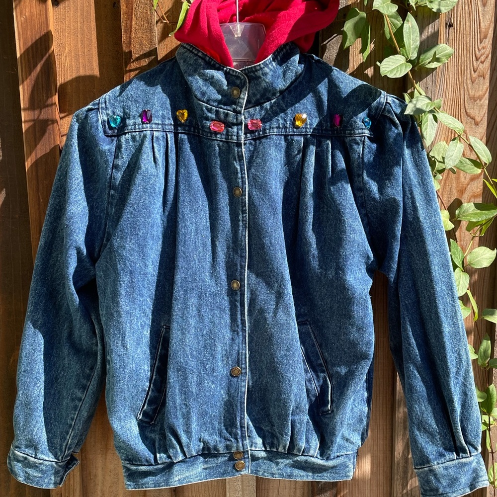 Sergio Valente Vintage Bejeweled Jean Jacket